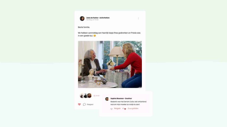 Familienet functie uitgelicht:  Reageren op een bericht