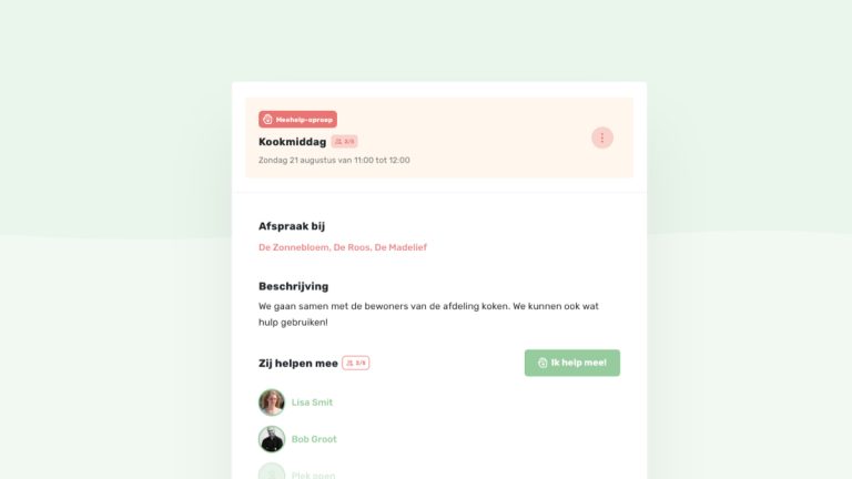 Nieuw: Meehelp-oproep – vraag familie en vrijwilligers om hulp bij activiteiten